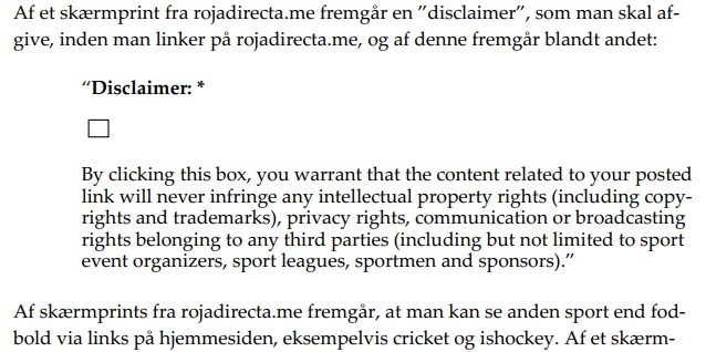 rojadirecta appeal