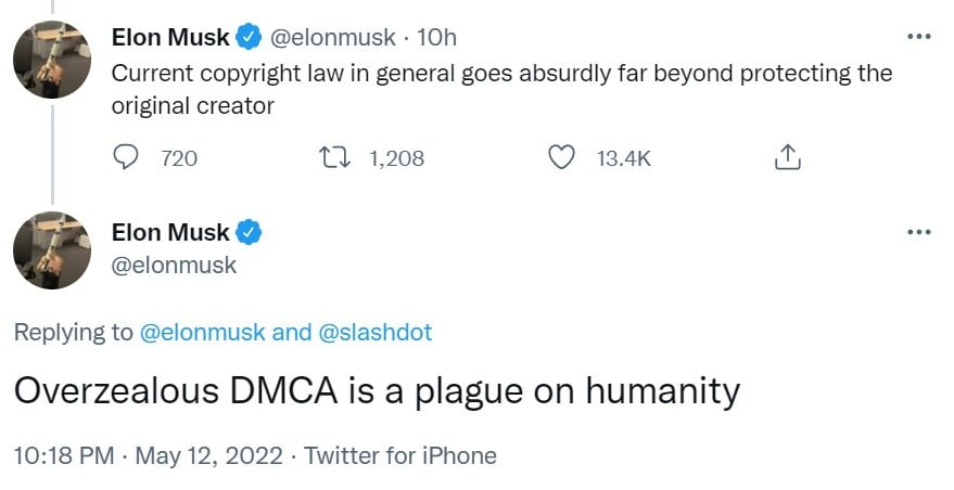 elon dmca