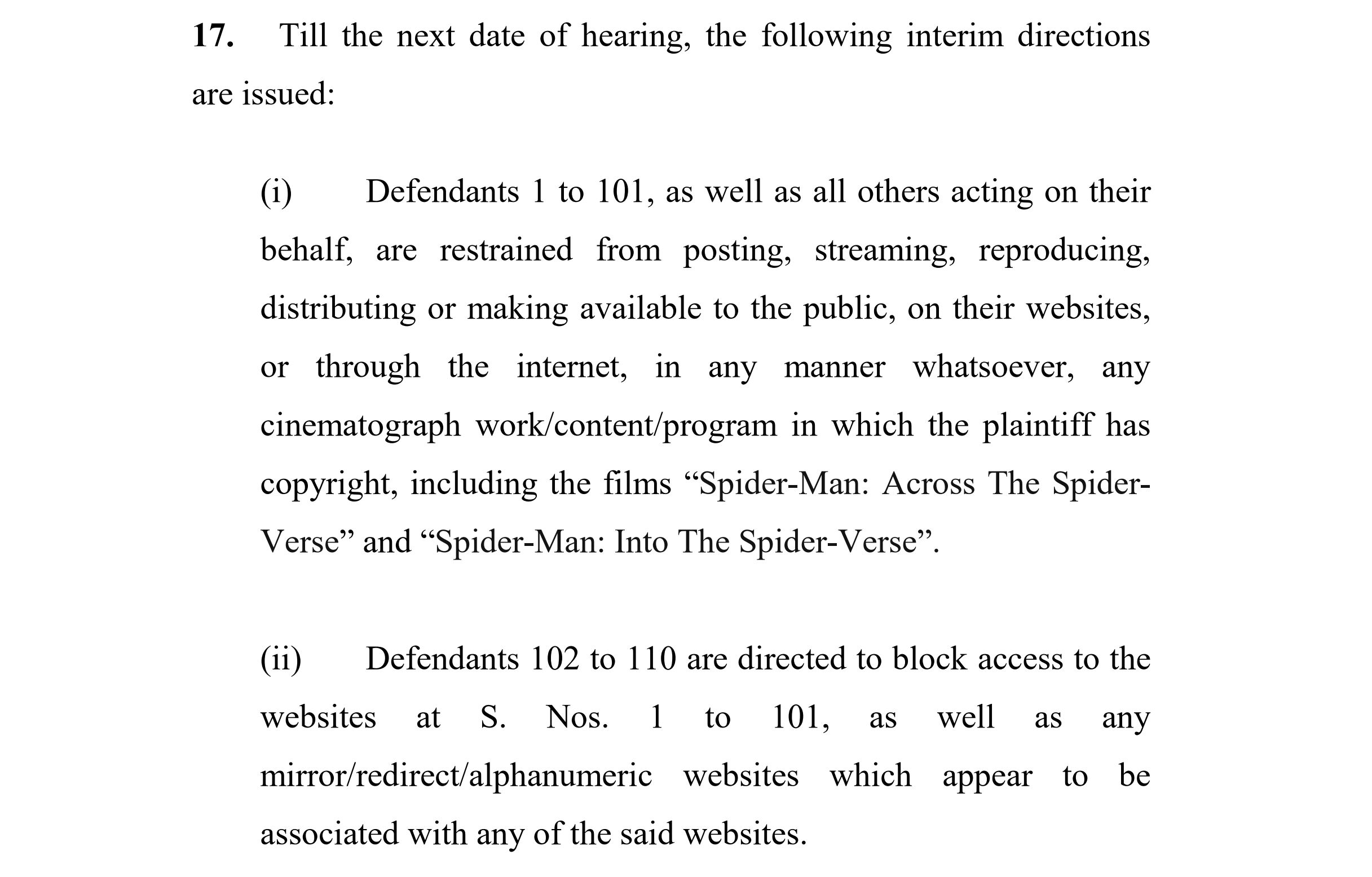 spider order
