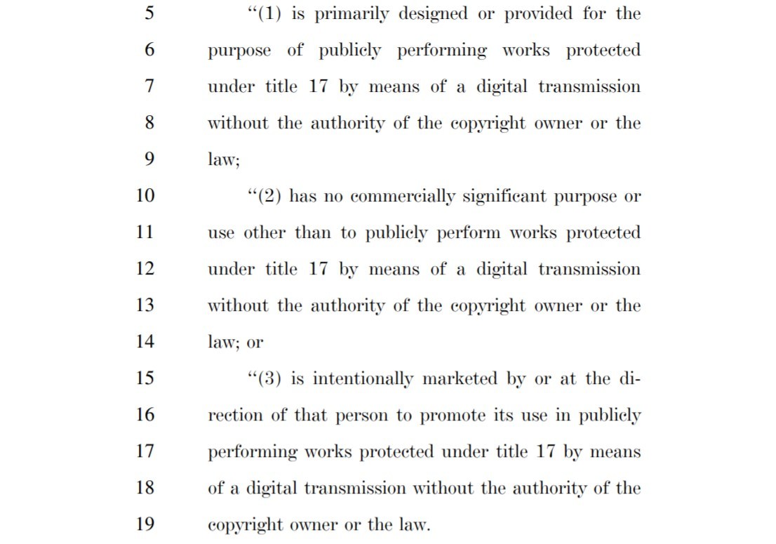 Protecting Lawful Streaming Act of 2020