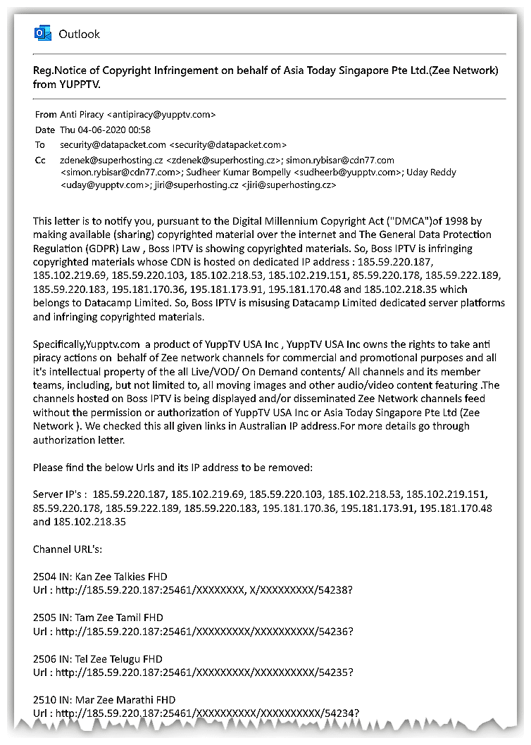 yupptv-DMCA-1